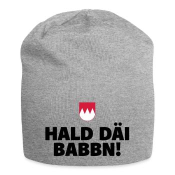 Halt Däi Babbn - Jersey-Beanie - Grau meliert - Vorne
