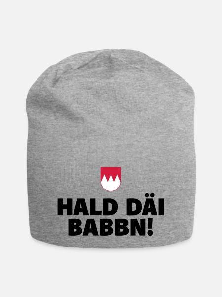 Halt Däi Babbn - Jersey-Beanie - Grau meliert
