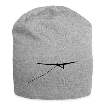 Segelflugzeug Segelfliegen Segelflieger Pilot - Jersey-Beanie - Grau meliert - Vorne