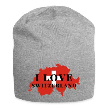 J’aime la Suisse Suisse Suisse - Bonnet en jersey - gris chiné - Devant