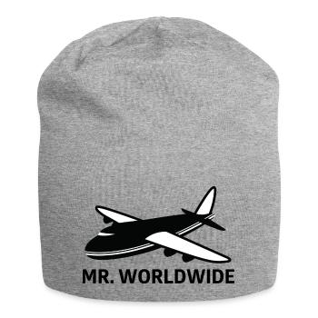 Mister Worldwide - Jersey-Beanie - Grau meliert - Vorne