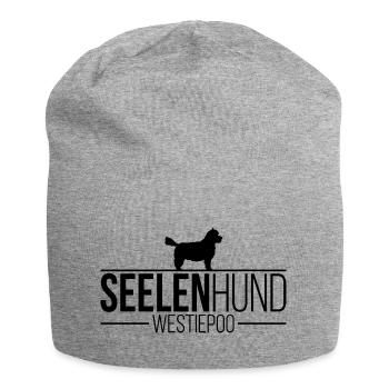 Westiepoo Seelenhund Hunde Hund Wilsigns - Jersey-Beanie - Grau meliert - Vorne