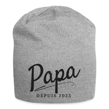 Papa depuis 2023 - Bonnet en jersey - gris chiné - Devant