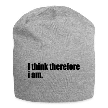 Je pense donc que je suis citation - Bonnet en jersey - gris chiné - Devant