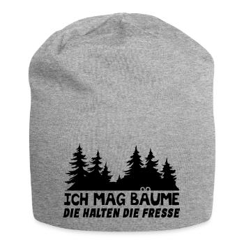 Ich Mag Bäume Die Halten Die Fresse - Jersey-Beanie - Grau meliert - Vorne