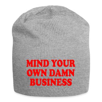 mind your own damn business - Bonnet en jersey - gris chiné - Devant
