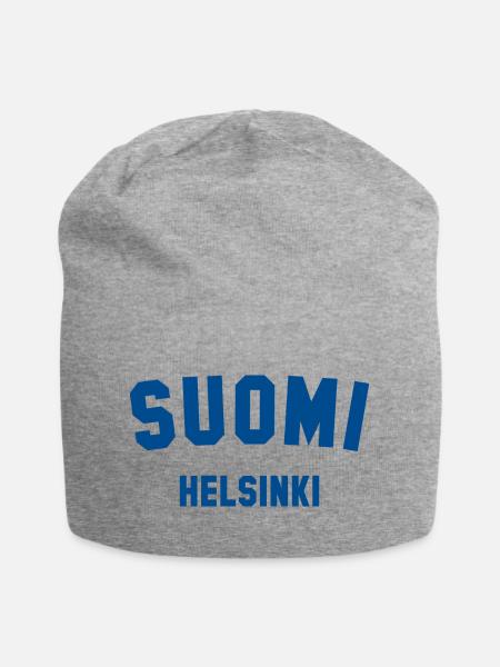 HELSINKI Suomi Finnland - Jersey-Beanie - Grau meliert