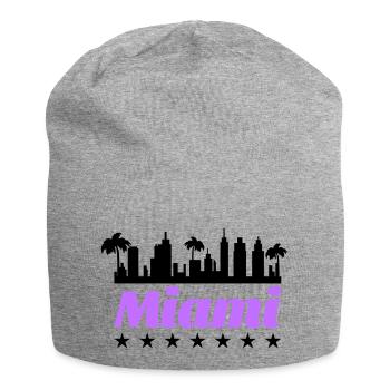 miami - Jersey-Beanie - Grau meliert - Vorne