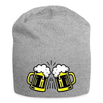 Beer Symbol Beer Glass - Jersey Beanie - heather grey - Front