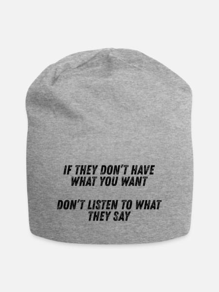 Motivation - Jersey-Beanie - Grau meliert