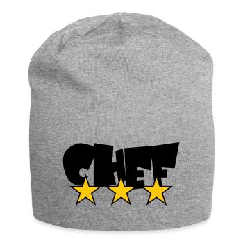 Chef Étoilé : Design 3 Étoiles Gastronomie - Bonnet en jersey - gris chiné - Devant