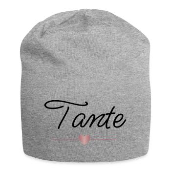 Aunt Heart Gift Family Favorite Person - Jersey Beanie - heather grey - Front