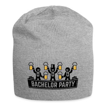 Junggesellenabschied (Junggesellenabschied / Bierkrüge / POS 2C) - Jersey-Beanie - Grau meliert - Vorne