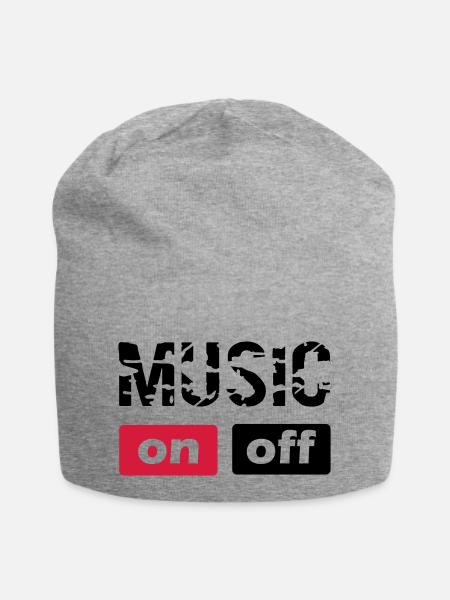musique - Bonnet en jersey - gris chiné