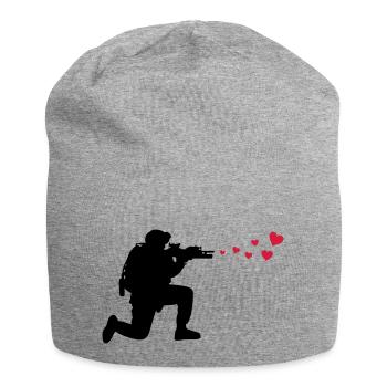 soldat herzen - Jersey-Beanie - Grau meliert - Vorne