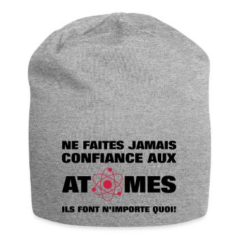 Confiance aux atomes - Bonnet en jersey - gris chiné - Devant