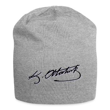 Mustafa Kemal Atatürk imza - Jersey-Beanie - Grau meliert - Vorne