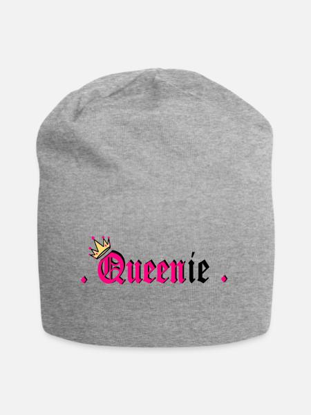 Queenie Geschenk Idee - Jersey-Beanie - Grau meliert