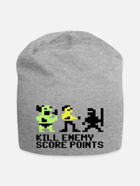 Gamer geek sack - Jersey Beanie - heather grey