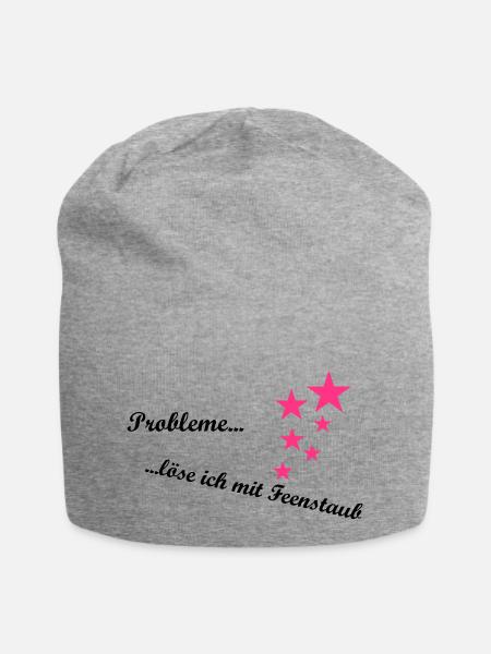 Probleme löse ich mit Feenstaub - Jersey-Beanie - Grau meliert