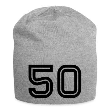 50 Inline - Jersey-Beanie - Grau meliert - Vorne