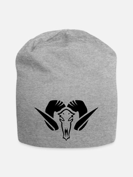 Der gehörnte Mann - Jersey-Beanie - Grau meliert
