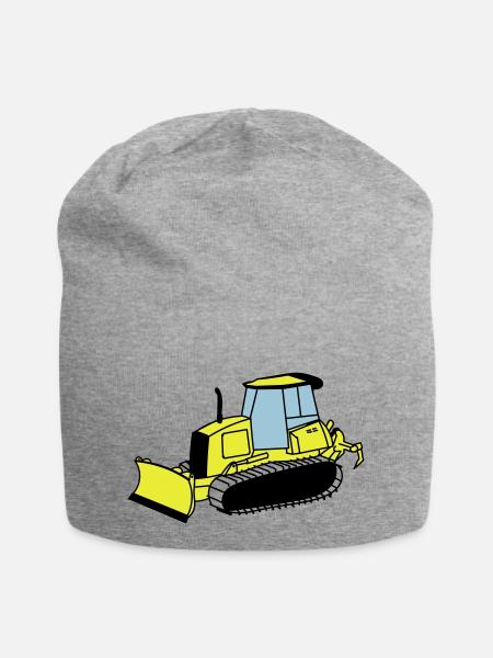 Planierraupe - Jersey-Beanie - Grau meliert