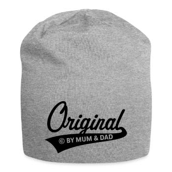 Original – © By Mum And Dad (Geburt / Baby / 1C) - Jersey-Beanie - Grau meliert - Vorne