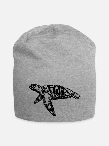 Pazifische Schildkröte, Turtle - Jersey-Beanie - Grau meliert