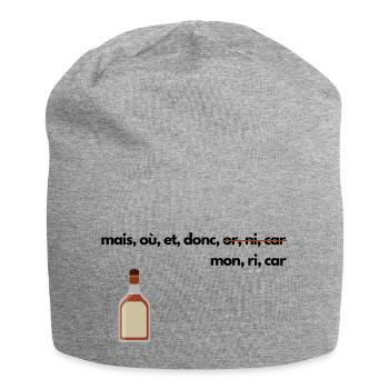 Conjonctions de coordination, pastis - Bonnet en jersey - gris chiné - Devant