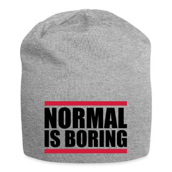 Normal est ennuyeux - Bonnet en jersey - gris chiné - Devant