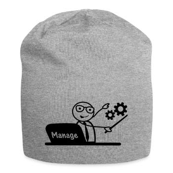 Manage Office laptop - Jersey Beanie - heather grey - Front