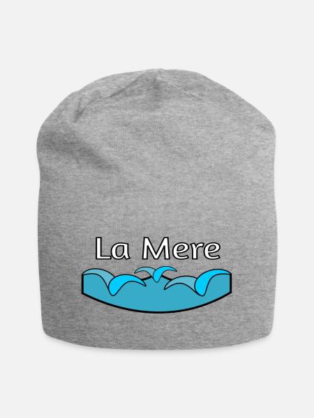 La Mere - Jersey-Beanie - Grau meliert