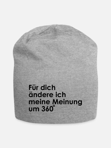 360 - Jersey-Beanie - Grau meliert