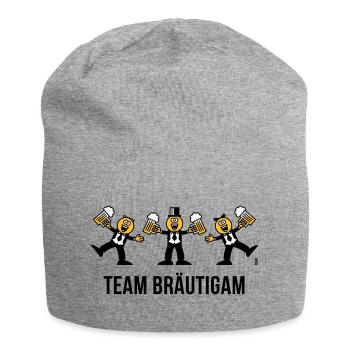 Team Bräutigam (JGA / Karikatur / Tanz / 3C / B) - Jersey-Beanie - Grau meliert - Vorne