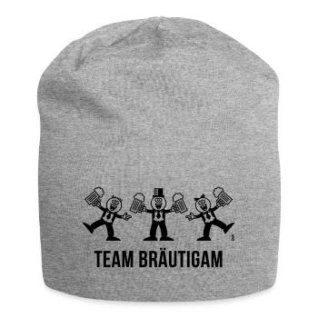 Team Bräutigam (JGA / Karikatur / Tanz / 1C) - Jersey-Beanie - Grau meliert - Vorne