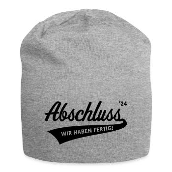 Abschluss 2024 – Wir Haben Fertig! (Schule Black) - Jersey-Beanie - Grau meliert - Vorne