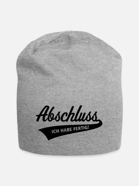 Abschluss – Ich Habe Fertig! (Schulabschluss / B) - Jersey-Beanie - Grau meliert