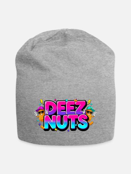 Deez Nuts – lustiges Graffiti Bunt - Jersey-Beanie - Grau meliert