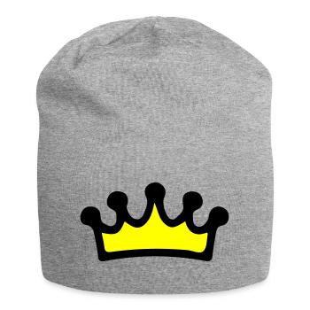 Crown Symbol - Jersey Beanie - heather grey - Front