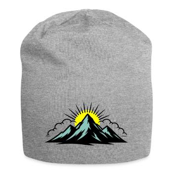 Montagnes Nuages Sommets - Bonnet en jersey - gris chiné - Devant