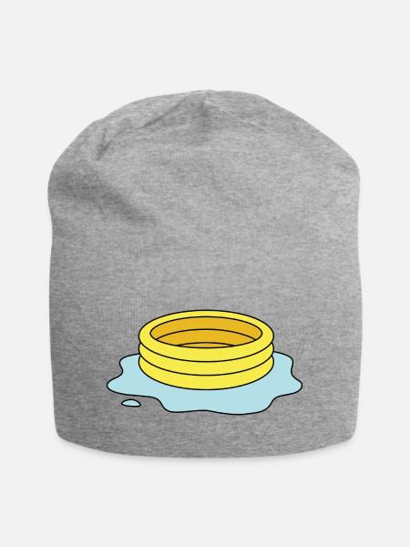 Planschbecken mit Pfütze / Leaky Paddling Pool - Jersey-Beanie - Grau meliert
