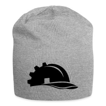 Casque et maison pour ouvriers du bâtiment - Bonnet en jersey - gris chiné - Devant