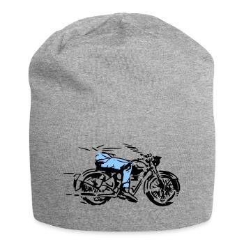 cycliste - Bonnet en jersey - gris chiné - Devant