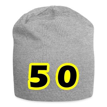 Symbole de 50 chiffres - Bonnet en jersey - gris chiné - Devant