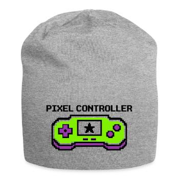 Pixel Controller Logo Graphic - Jersey Beanie - heather grey - Front