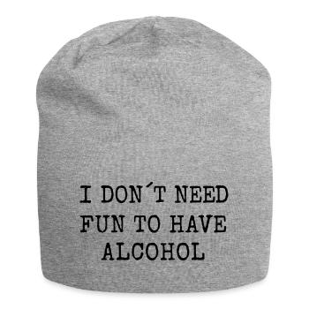 Funny Alcohol Pun - Jersey-Beanie - Grau meliert - Vorne