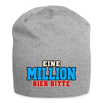 Million Bier - Jersey-Beanie - Grau meliert - Vorne
