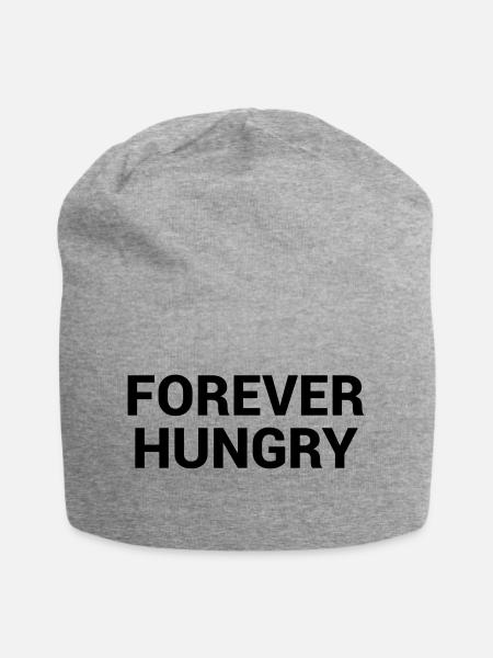 forever hungry - Jersey-Beanie - Grau meliert