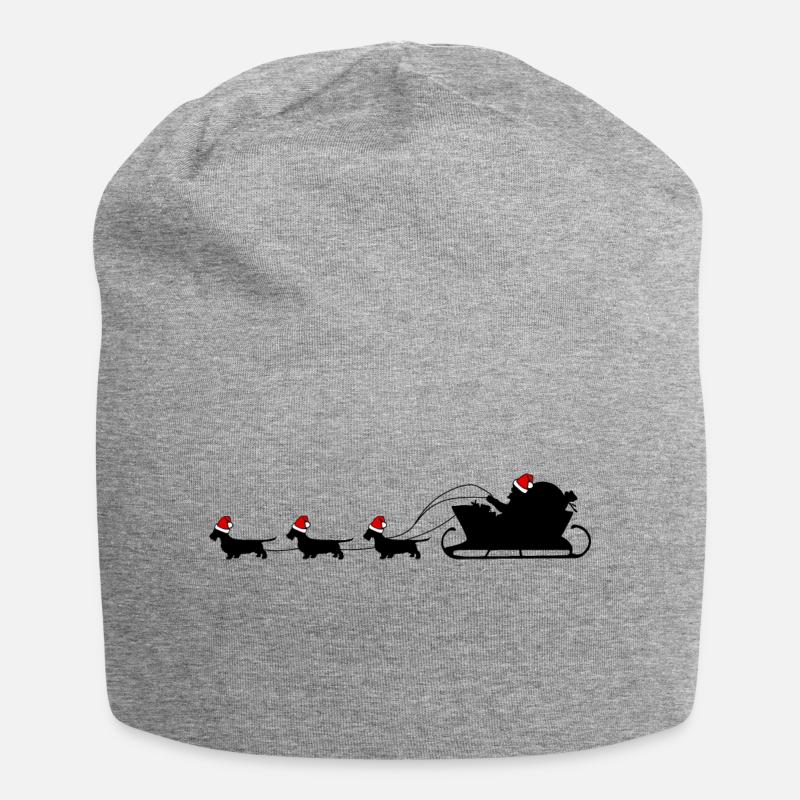 Teckel noir de renne teckel - Bonnet en jersey - gris chiné